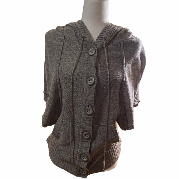 Anthropologie Kenji Cardigan Knit Hooded Sweater
